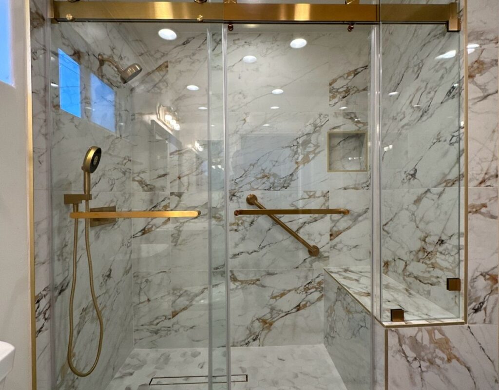 Newly renovated shower